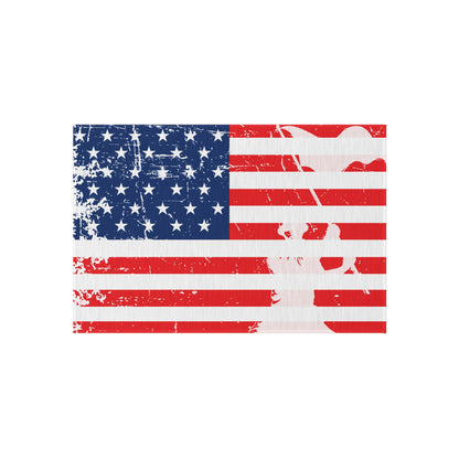 Patriotic American Flag Outdoor Mat