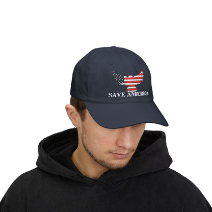 Patriotic Eagle Save America Embroidered Hat